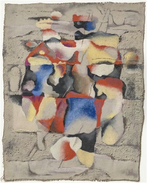 Mary Magdalene And Angel At The Sepulchre Oil Painting by Willi Baumeister