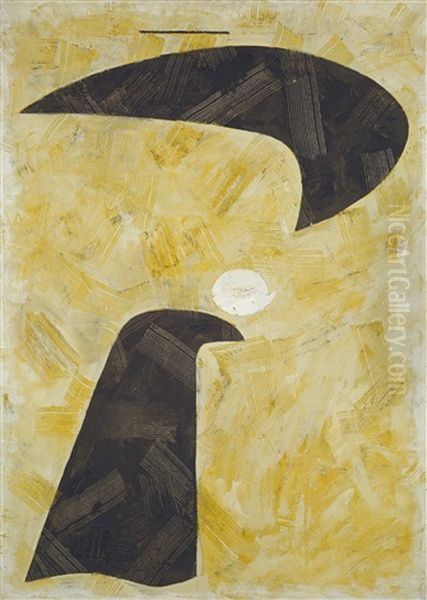 Mary Magdalene And Angel At The Sepulchre Oil Painting by Willi Baumeister