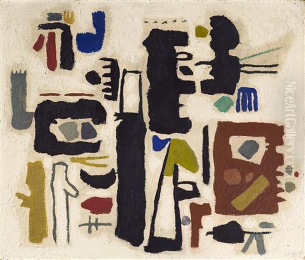 Tableau Africain Oil Painting by Willi Baumeister