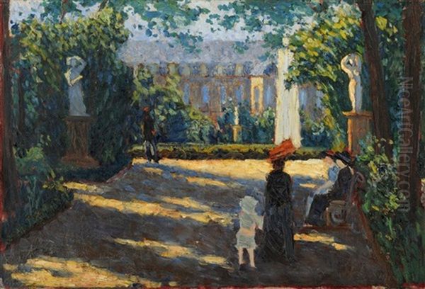 Stuttgarter Anlagen Oil Painting by Willi Baumeister