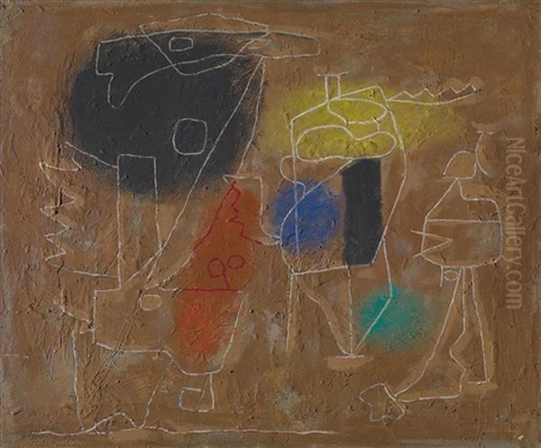 Scherzo Oil Painting by Willi Baumeister