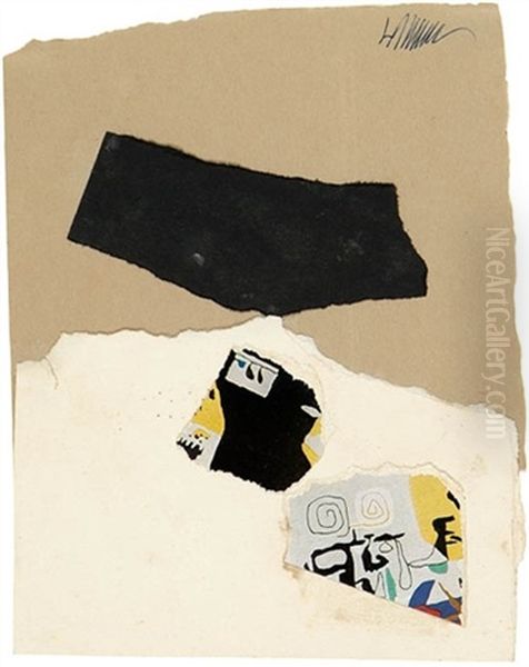 Collage Mit Phantom Oil Painting by Willi Baumeister