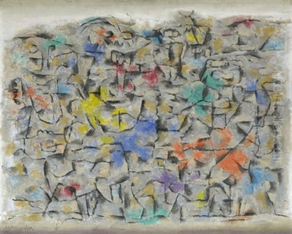 Gestein-halde Oil Painting by Willi Baumeister