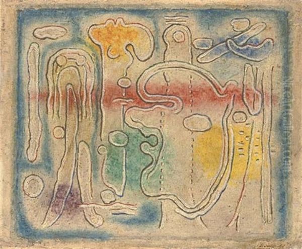 Jacques Callot Gewidmet Oil Painting by Willi Baumeister