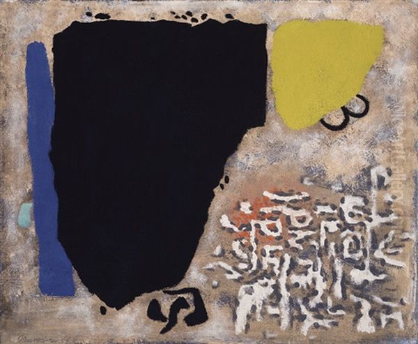 Monta Mit Gelb Oil Painting by Willi Baumeister