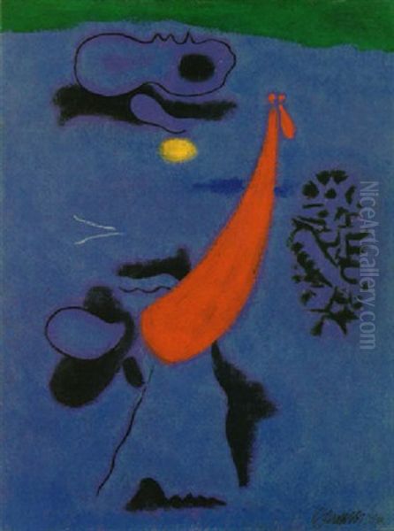 Tschun-li Oil Painting by Willi Baumeister