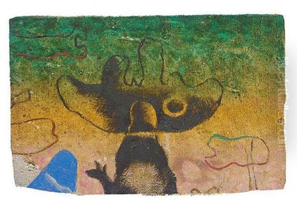 Eidos Fragment Oil Painting by Willi Baumeister