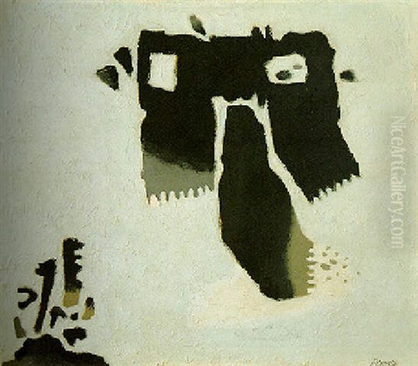 Eule Ii Oil Painting by Willi Baumeister