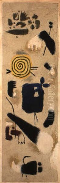 Planant Oil Painting by Willi Baumeister