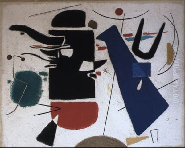 Ber_hrung Oil Painting by Willi Baumeister