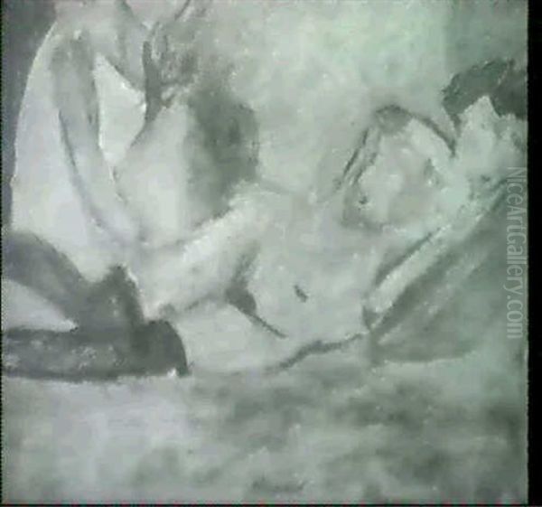 Modelle Oil Painting by Willi Baumeister