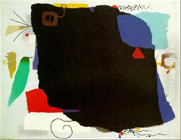 Montaru Amorph. 1953 Oil Painting by Willi Baumeister