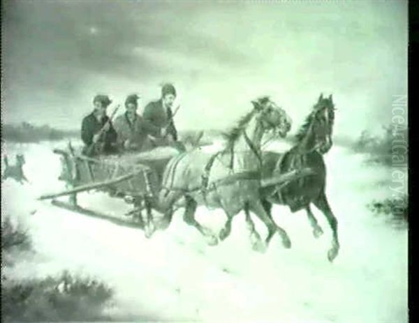 Heimkehr. Oil Painting by Adolf (Constantin) Baumgartner-Stoiloff