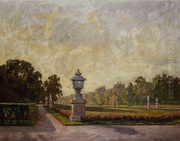 Im Nymphenburger Schlosspark Oil Painting by Fritz Bayerlein