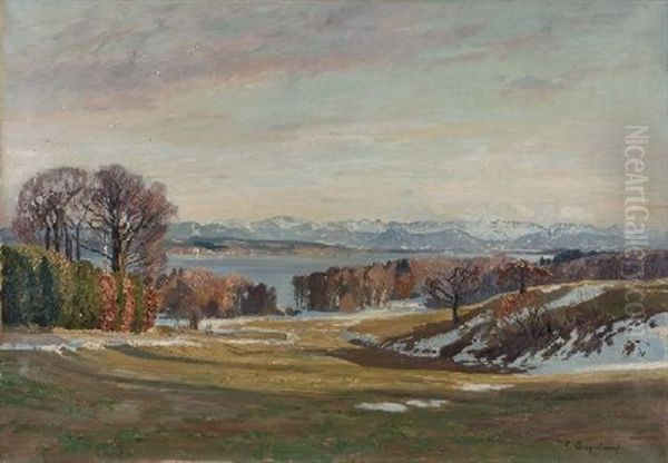 Vorfruhling Am Starnberger See (feldafing) Oil Painting by Fritz Bayerlein