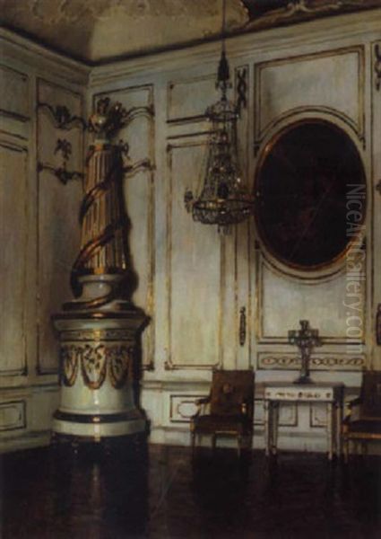 Schlosinterieur Oil Painting by Fritz Bayerlein