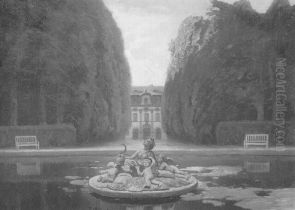 Park Und Schlos Nymphenburg Oil Painting by Fritz Bayerlein