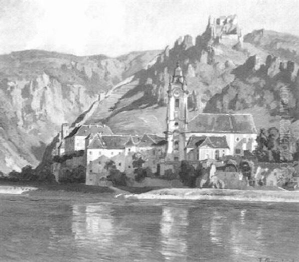 Blick Auf Durnstein Oil Painting by Fritz Bayerlein
