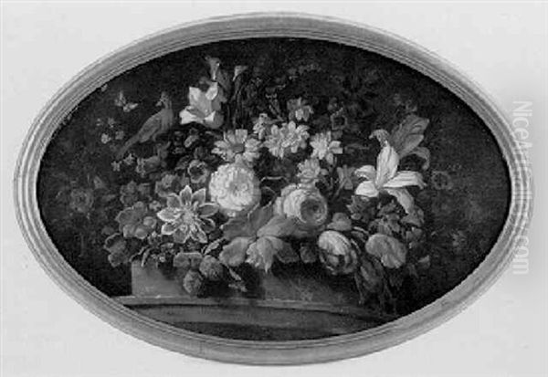 Blumenstilleben Oil Painting by Fritz Bayerlein