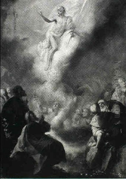 Ascension Of Christ Oil Painting by D. Francisco Bayeu y Subias