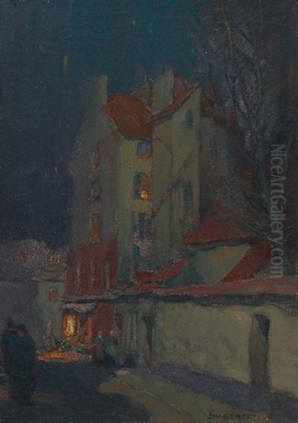 Evening Scene Oil Painting by John William Beatty