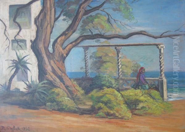 Terrasse Sur Mer En Orient Oil Painting by Romeo Charles Aglietti