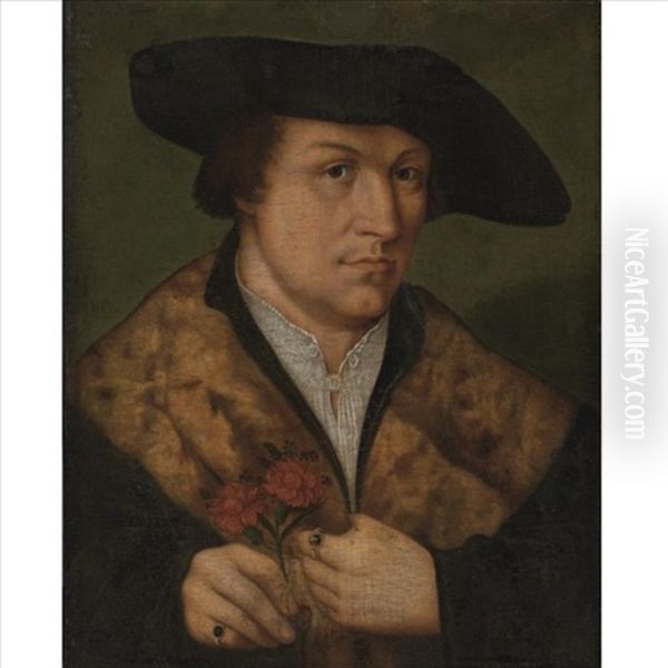 Portrait Of A Man Oil Painting by Leonhard Beck