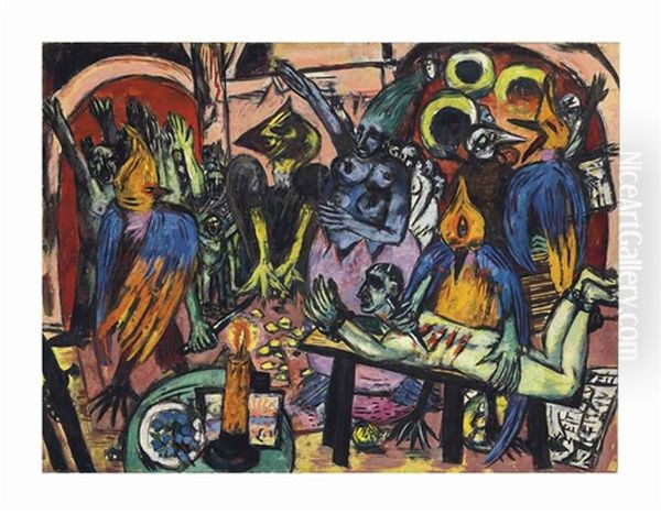 Holle Der Vogel Oil Painting by Max Beckmann