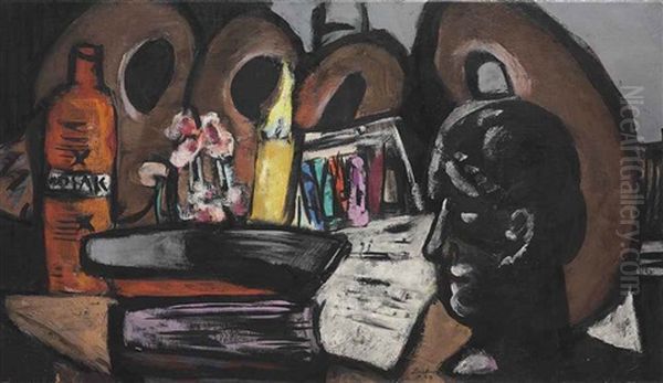 Stilleben Mit Paletten Oil Painting by Max Beckmann