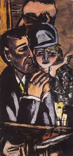 Bar, Braun Oil Painting by Max Beckmann
