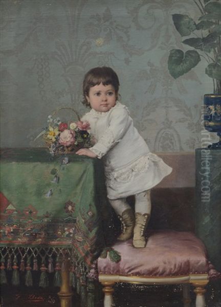 Ritratto Di Bimba Oil Painting by Francesco Beda