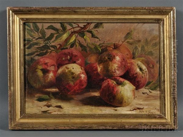 Still Life With Apples Oil Painting by Julie (Hart) Beers