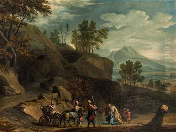 Baptism Of The Chamberlain Oil Painting by Joachim-Franz Beich