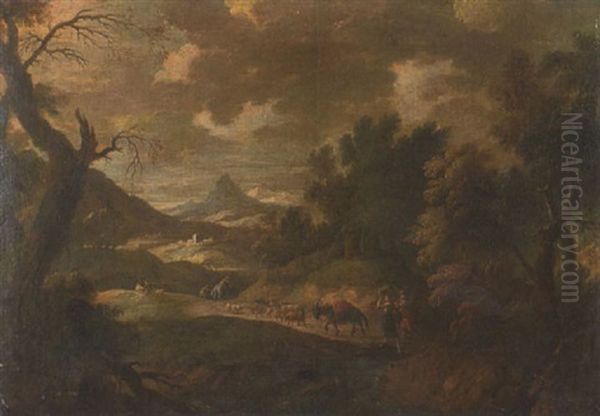 Gebirgslandschaft Oil Painting by Joachim-Franz Beich