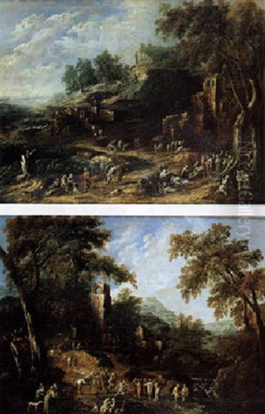 La Guerison Des Paralytiques Oil Painting by Joachim Franz Beich