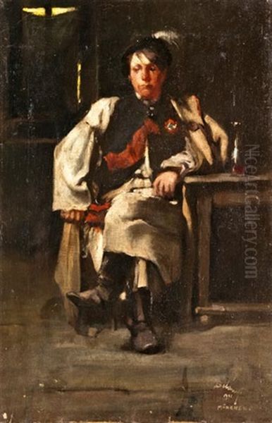 Betyar Az Ivoban Oil Painting by Victor Belanyi