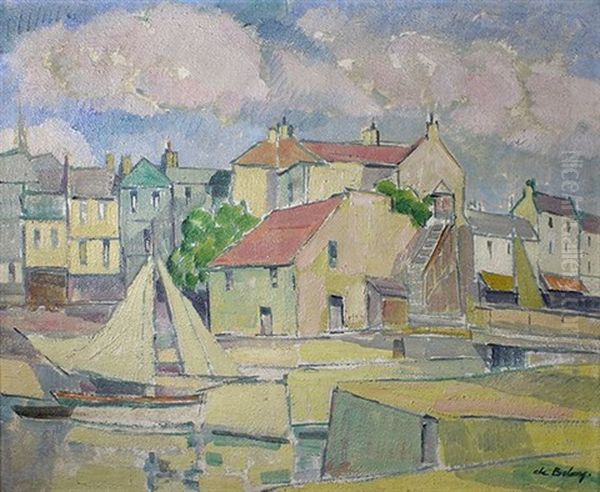 Vue D'honfleur Oil Painting by Pierre De Belay