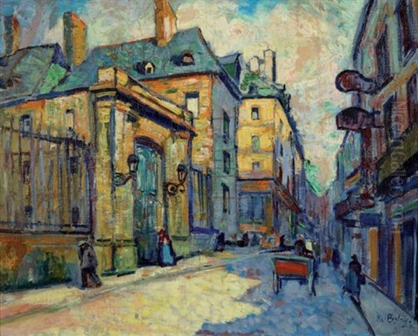 La Rue Oil Painting by Pierre De Belay
