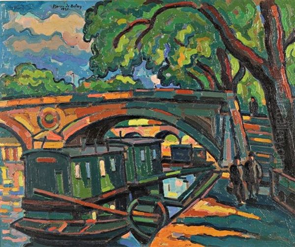 Le Pont Marie Oil Painting by Pierre De Belay