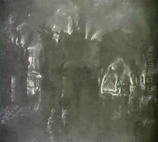 Lot And His Daughters Fleeing Sodom Oil Painting by Stefano della Bella