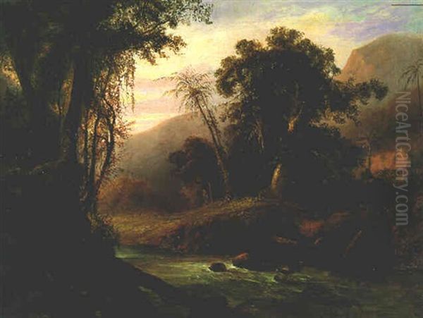 San Esteban Oil Painting by Ferdinand Konrad Bellermann