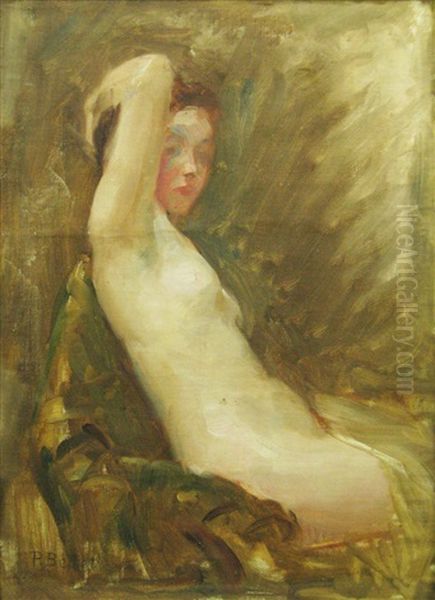 Nude On The Couche Oil Painting by Pierre Bellet