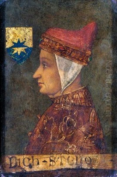 Portrait Of Marcello Steno, Doge Of Venice Oil Painting by Gentile Bellini