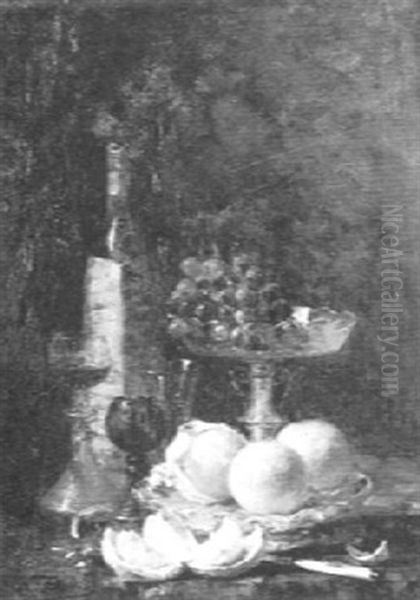 Still Life With Oranges Oil Painting by Hubert Bellis