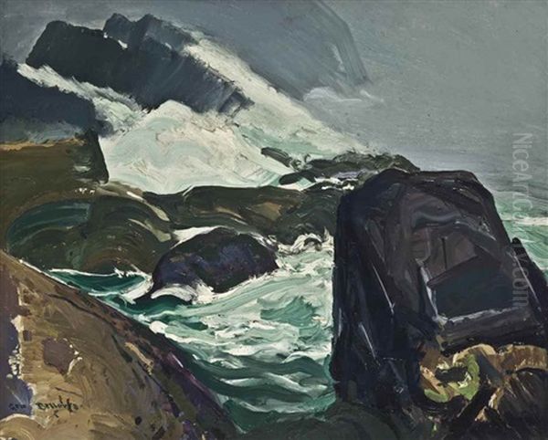 Rock Bound Oil Painting by George Bellows