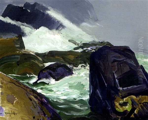 Rock Bound Oil Painting by George Bellows
