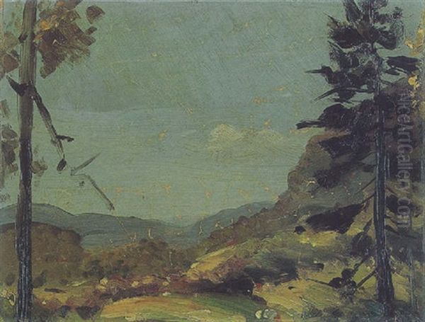 Evening Hills Oil Painting by George Bellows