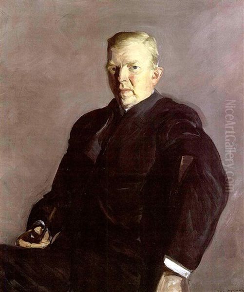 Portrait Of Professor Joseph Russell Taylor Oil Painting by George Bellows