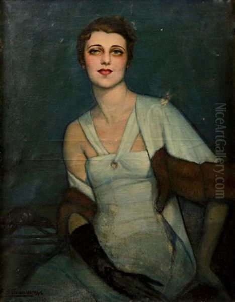 Portrait Presume De La Princesse Baba Faucigny Lussinge Oil Painting by Federico Beltran Masses