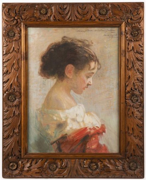 Portrait Of Emperor Franz Joseph's Granddaughter Oil Painting by Rudolf Bem